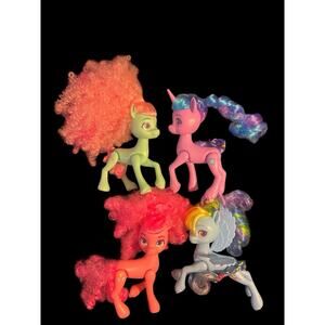 My Little Pony Rainbow celebration Lot 4 Pink, Blue, Green Purple 2023